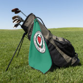 Vlag van Worcester, Massachusetts Golfhanddoek (Groen)