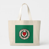 Vlag van Worcester, Massachusetts Grote Tote Bag (Achterkant)