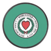 Vlag van Worcester, Massachusetts Hockey Puck (Voorkant)