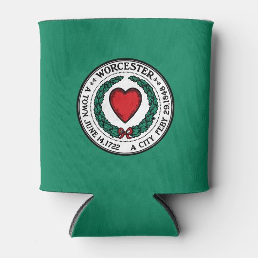 Vlag van Worcester, Massachusetts Koelbox Blikjeskoeler (Voorkant)