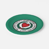 Vlag van Worcester, Massachusetts Papieren Bordje (Gekanteld)