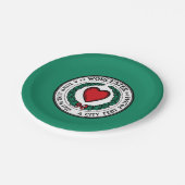 Vlag van Worcester, Massachusetts Papieren Bordje (Gekanteld)