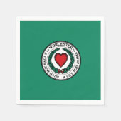Vlag van Worcester, Massachusetts Servetten (Voorkant)