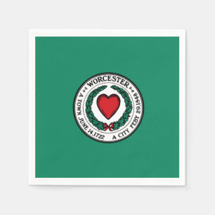 Vlag van Worcester, Massachusetts Servetten