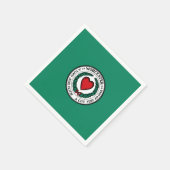 Vlag van Worcester, Massachusetts Servetten (Hoek)