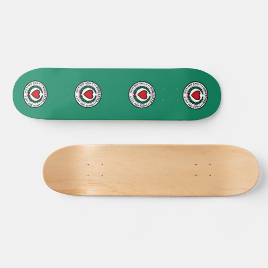 Vlag van Worcester, Massachusetts Skateboard (Horizontaal)