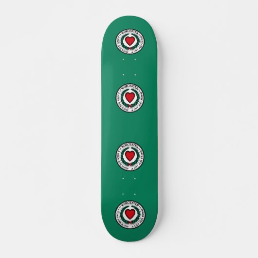 Vlag van Worcester, Massachusetts Skateboard (Voorkant)