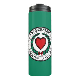 Vlag van Worcester, Massachusetts Thermal Tumbler Thermosbeker