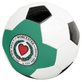 Vlag van Worcester, Massachusetts Voetbal (Drie kwart)