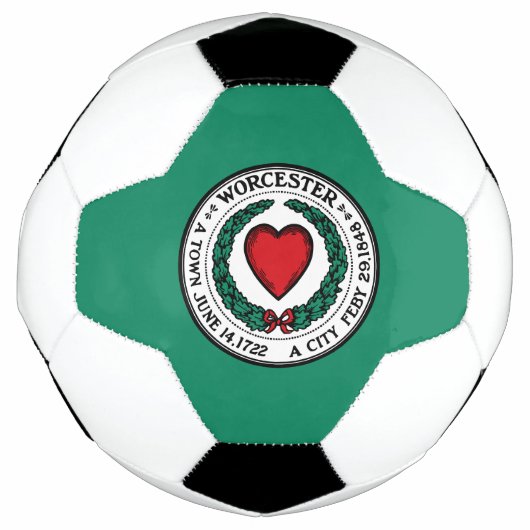 Vlag van Worcester, Massachusetts Voetbal (Voorkant)