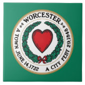 vlag van Worcester Tegeltje (Voorkant)