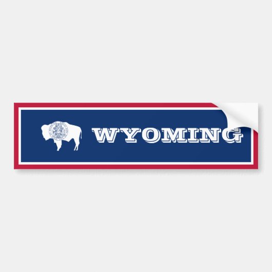 Vlag van Wyoming Bumpersticker (Voorkant)