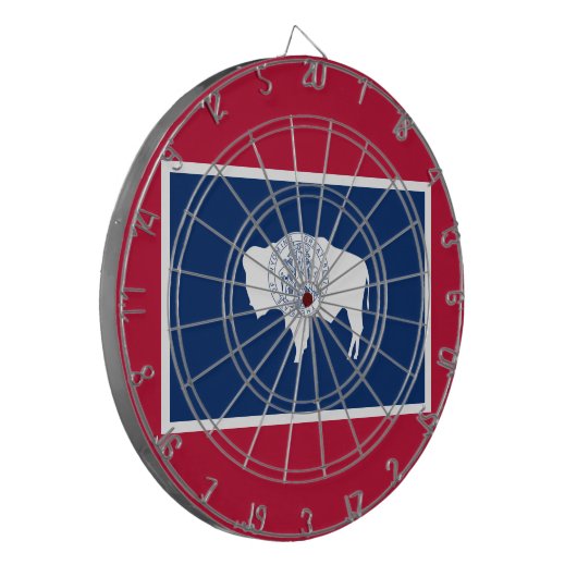 Vlag van Wyoming Dartbord (Voorkant Links)