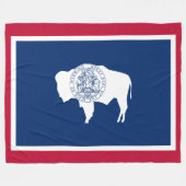 Vlag van Wyoming Fleece Deken (Voorkant (Horizontaal))