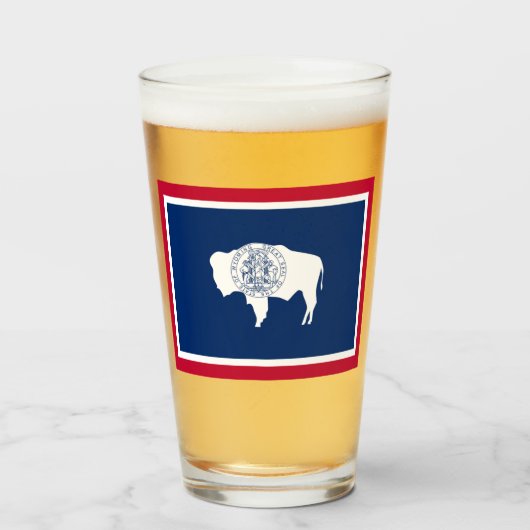 Vlag van Wyoming Glas (Voorkant gevuld)