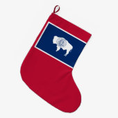 Vlag van Wyoming Grote Kerstsok (Voorkant (Hangend))