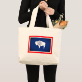 Vlag van Wyoming Grote Tote Bag (Voorkant (product))