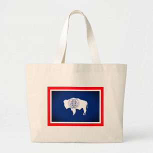 Vlag van Wyoming Grote Tote Bag