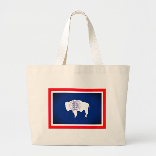 Vlag van Wyoming Grote Tote Bag (Voorkant)