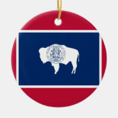 Vlag van Wyoming Keramisch Ornament (Voorkant)