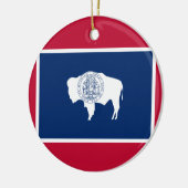 Vlag van Wyoming Keramisch Ornament (Links)