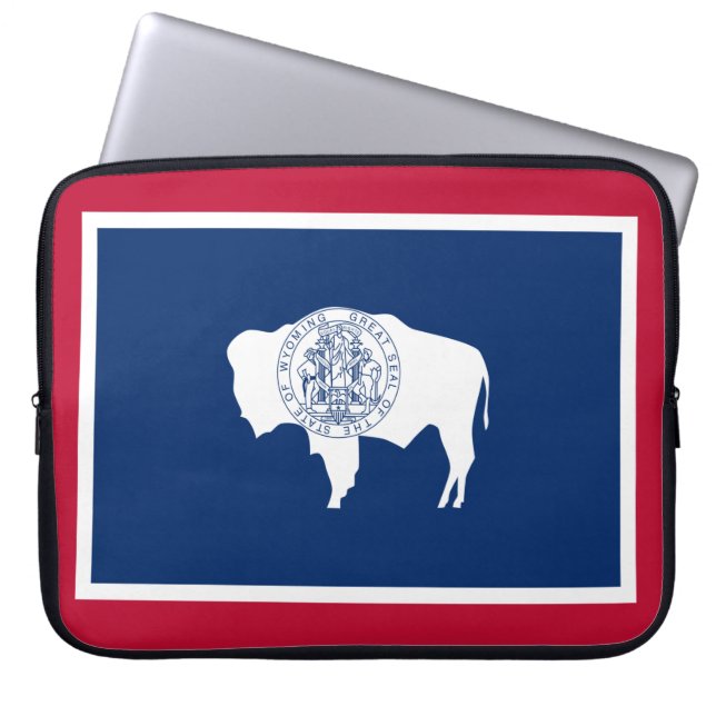 Vlag van Wyoming Laptop Sleeve (Voorkant)