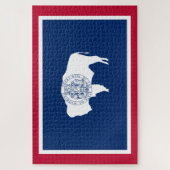Vlag van Wyoming Legpuzzel (Verticaal)