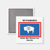 Vlag van Wyoming Magneet (Voorkant / Achterkant)