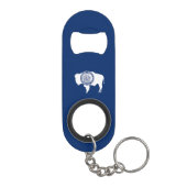 Vlag van Wyoming Mini Flessenopener (Achterkant)