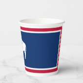Vlag van Wyoming Papieren Bekers (Achterkant)