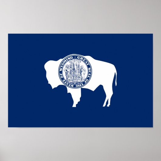 Vlag van Wyoming Poster (Voorkant)