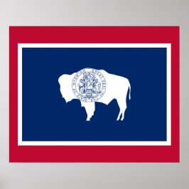 Vlag van Wyoming Poster