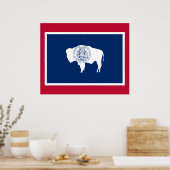 Vlag van Wyoming Poster (Keuken)