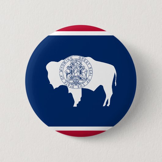 Vlag van Wyoming Ronde Button 5,7 Cm (Voorkant)