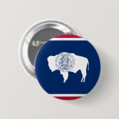 Vlag van Wyoming Ronde Button 5,7 Cm (Voorkant /achterkant)