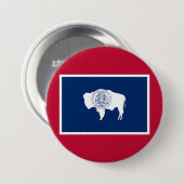Vlag van Wyoming Ronde Button 7,6 Cm (Voorkant /achterkant)