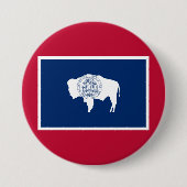 Vlag van Wyoming Ronde Button 7,6 Cm (Voorkant)