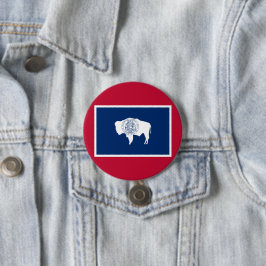 Vlag van Wyoming Ronde Button 7,6 Cm