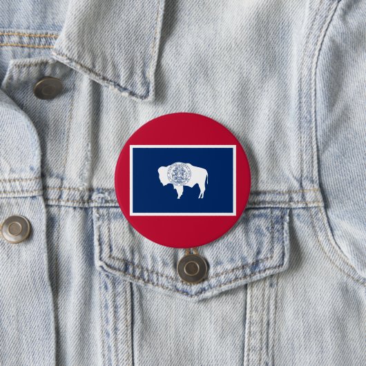 Vlag van Wyoming Ronde Button 7,6 Cm (In situ)