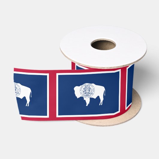 Vlag van Wyoming Satijnen Lint (Spoel)