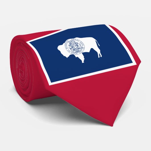 Vlag van Wyoming Stropdas (Opgerold)