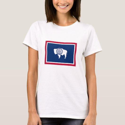 Vlag van Wyoming T-shirt (Voorkant)