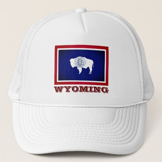 Vlag van Wyoming Trucker Pet (Voorkant)