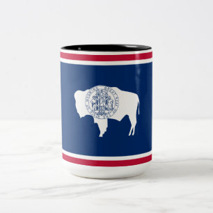 Vlag van Wyoming Tweekleurige Koffiemok