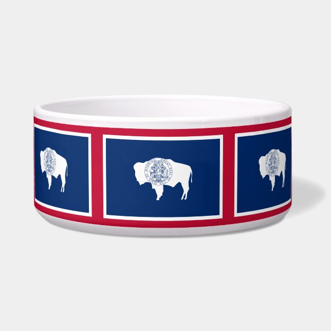 Vlag van Wyoming Voerbakje (Voorkant)