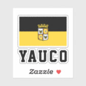 Vlag van Yauco, Puerto Rico Sticker (Vel)