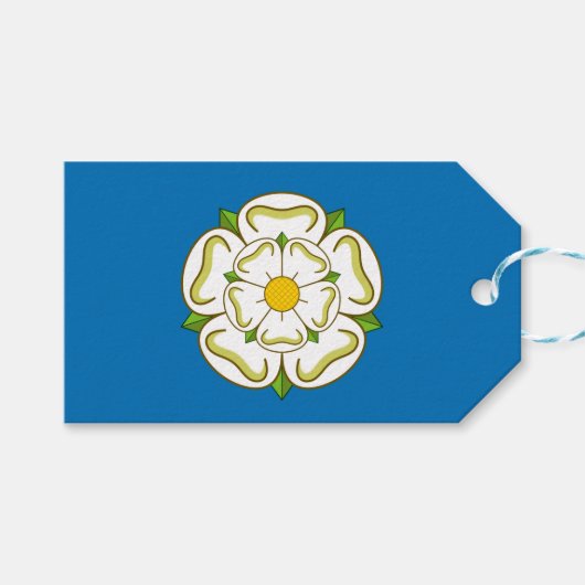 Vlag van Yorkshire (Engelse county) Cadeaulabel (Voorkant (Horizontaal))