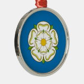 Vlag van Yorkshire (Engelse county) Metalen Ornament (Rechts)