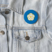 Vlag van Yorkshire (Engelse county) Ronde Button 5,7 Cm (In situ)