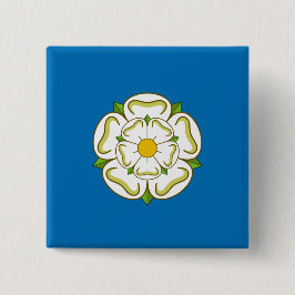 Vlag van Yorkshire (Engelse county) Vierkante Button 5,1 Cm